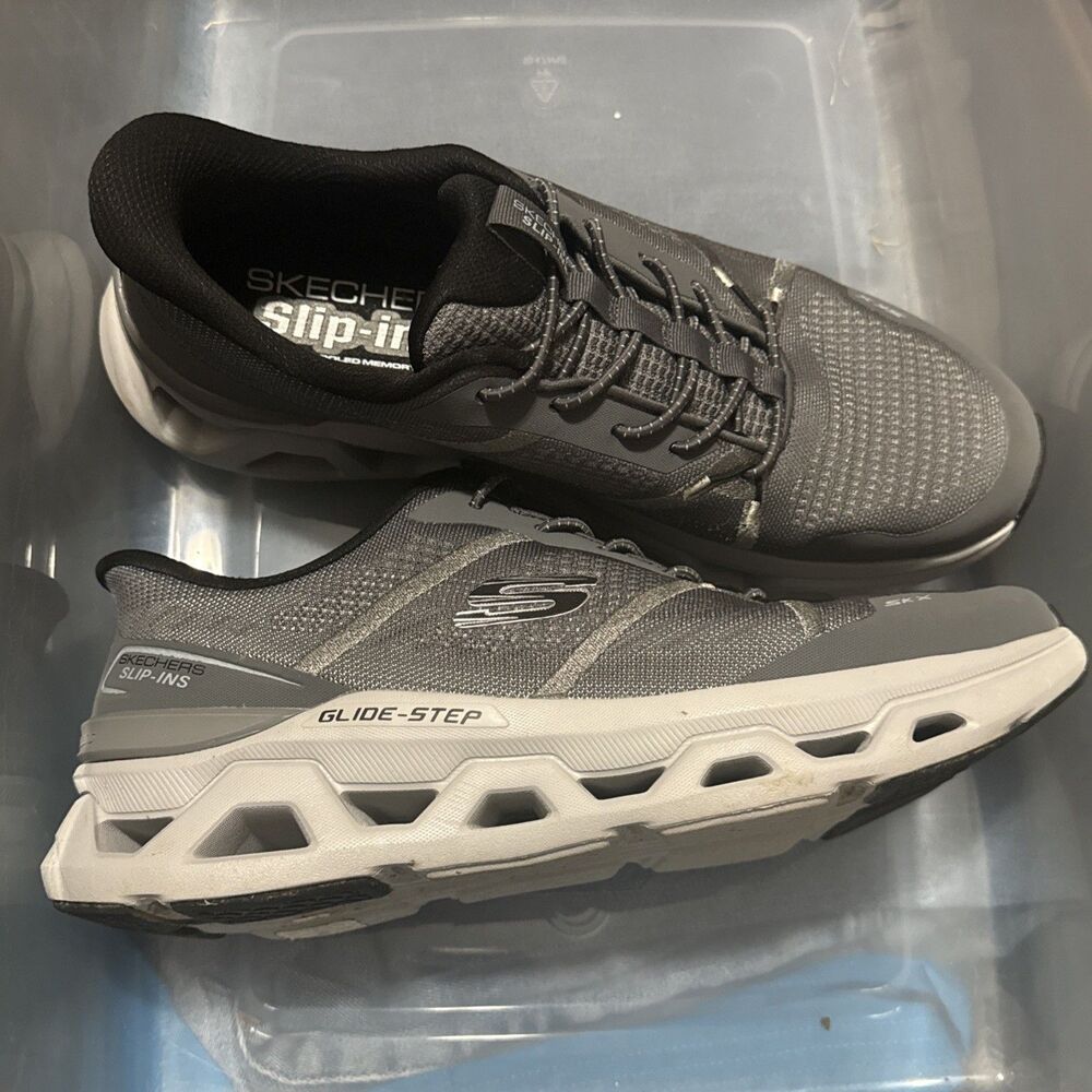 SKECHERS Slip-ins Air-Cooled Memory Foam Gray glide step altus Sneakers Mens 11